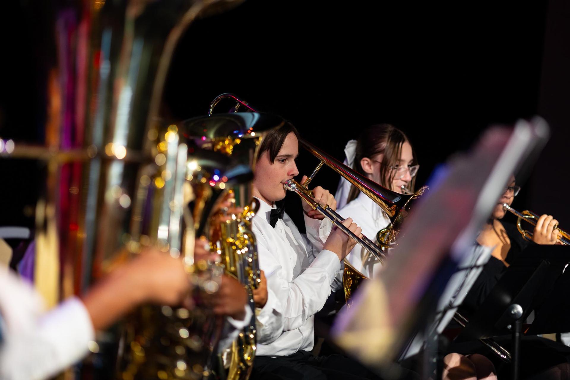 LISA Academy band performing