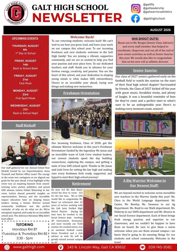 August GHS Newsletter Thumbnail Image