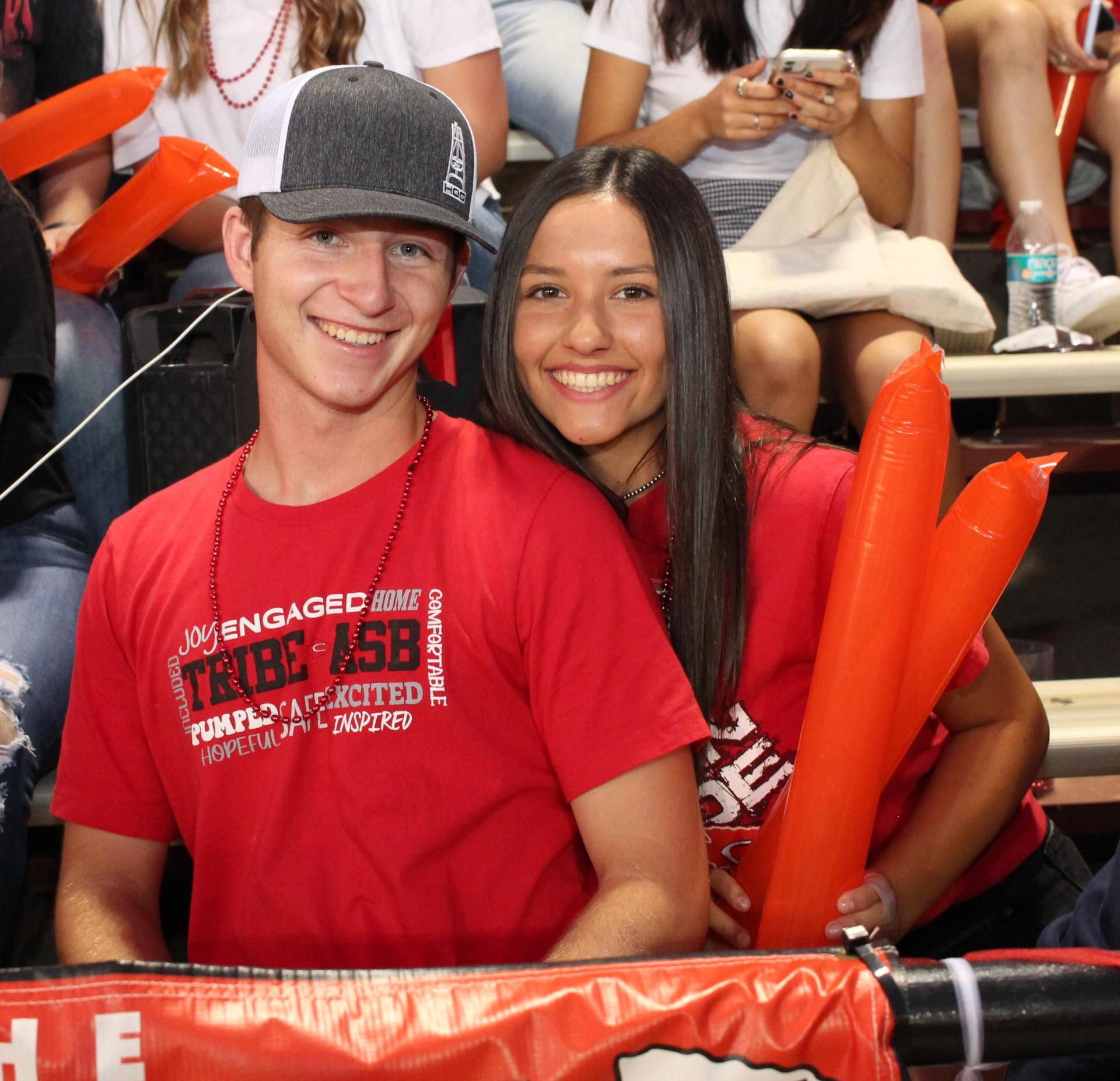 Students enjoying the football game against hoover