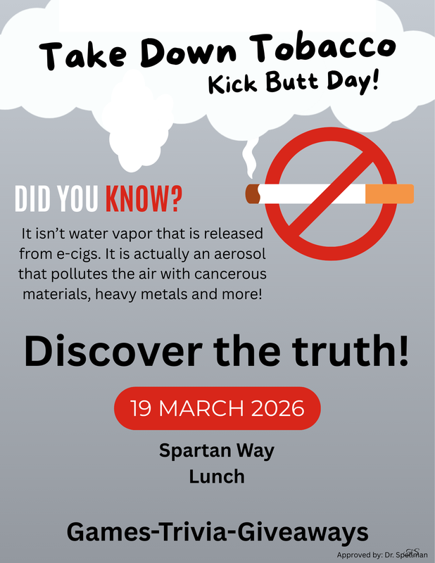 Take Down Tobacco: Kick Butt Day Flyer