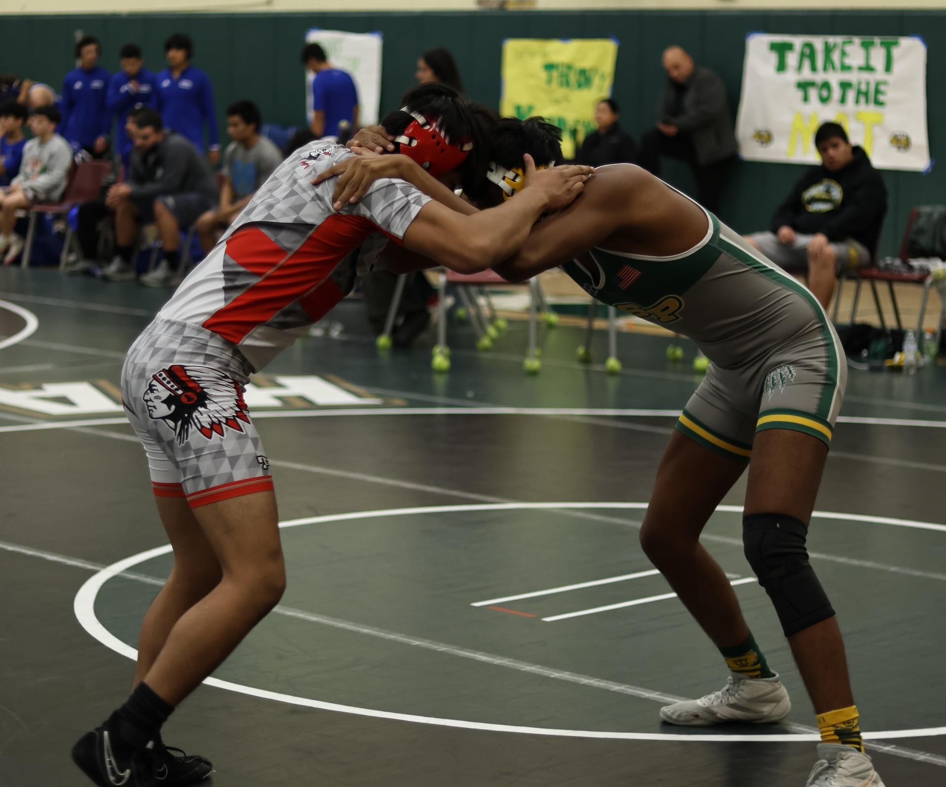 boys wrestling at liberty duals