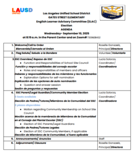 SSC Agenda