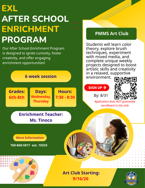Art Club Begins Sept 16th! Sign up now! Featured Photo