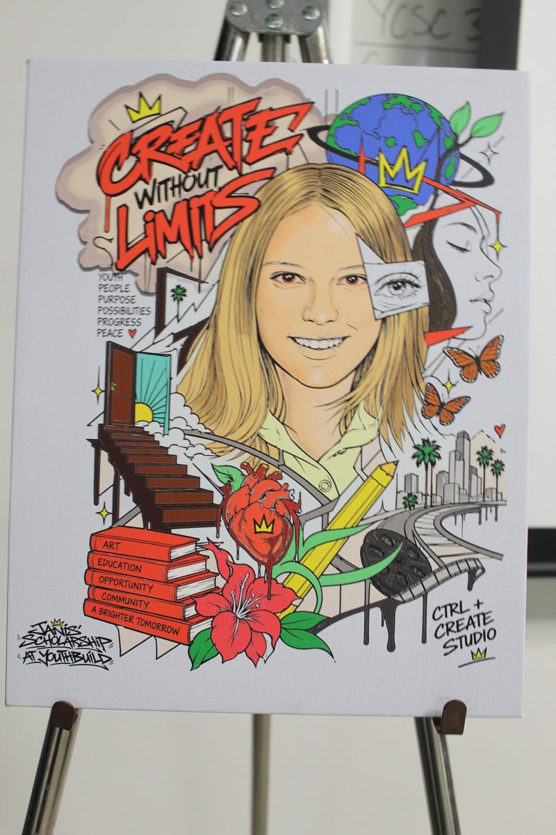 Photo of artwork created in the memory of Janis Matero
