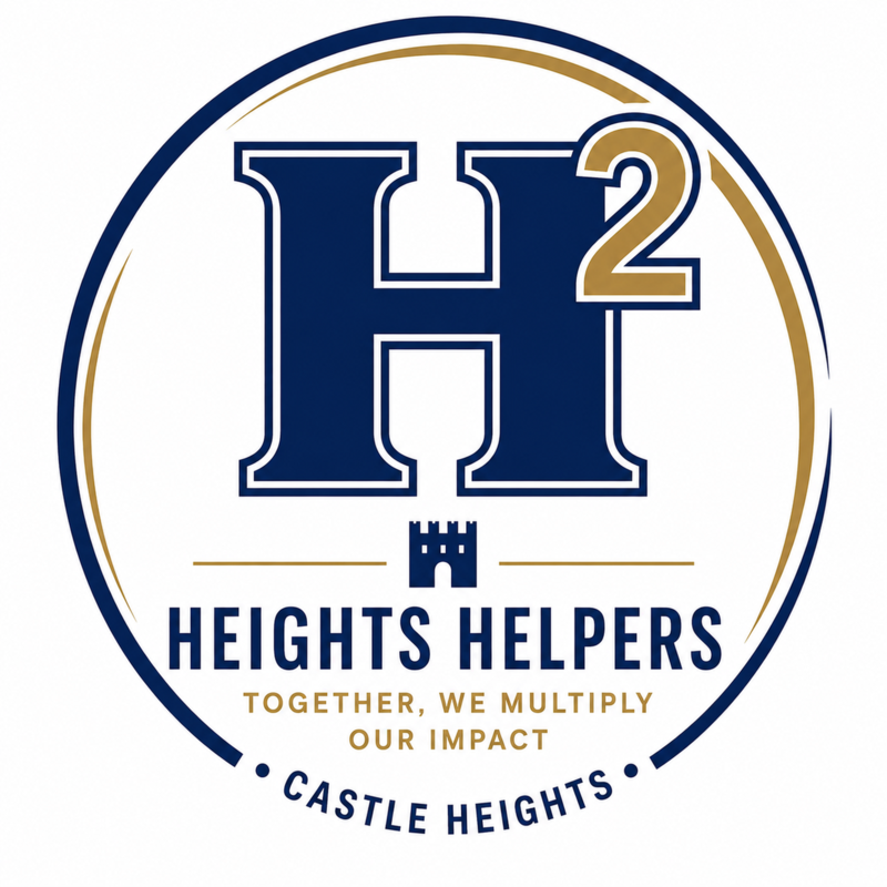 Logo image for Heights Helpers it show an H2 and the caption together, we multiply our impact