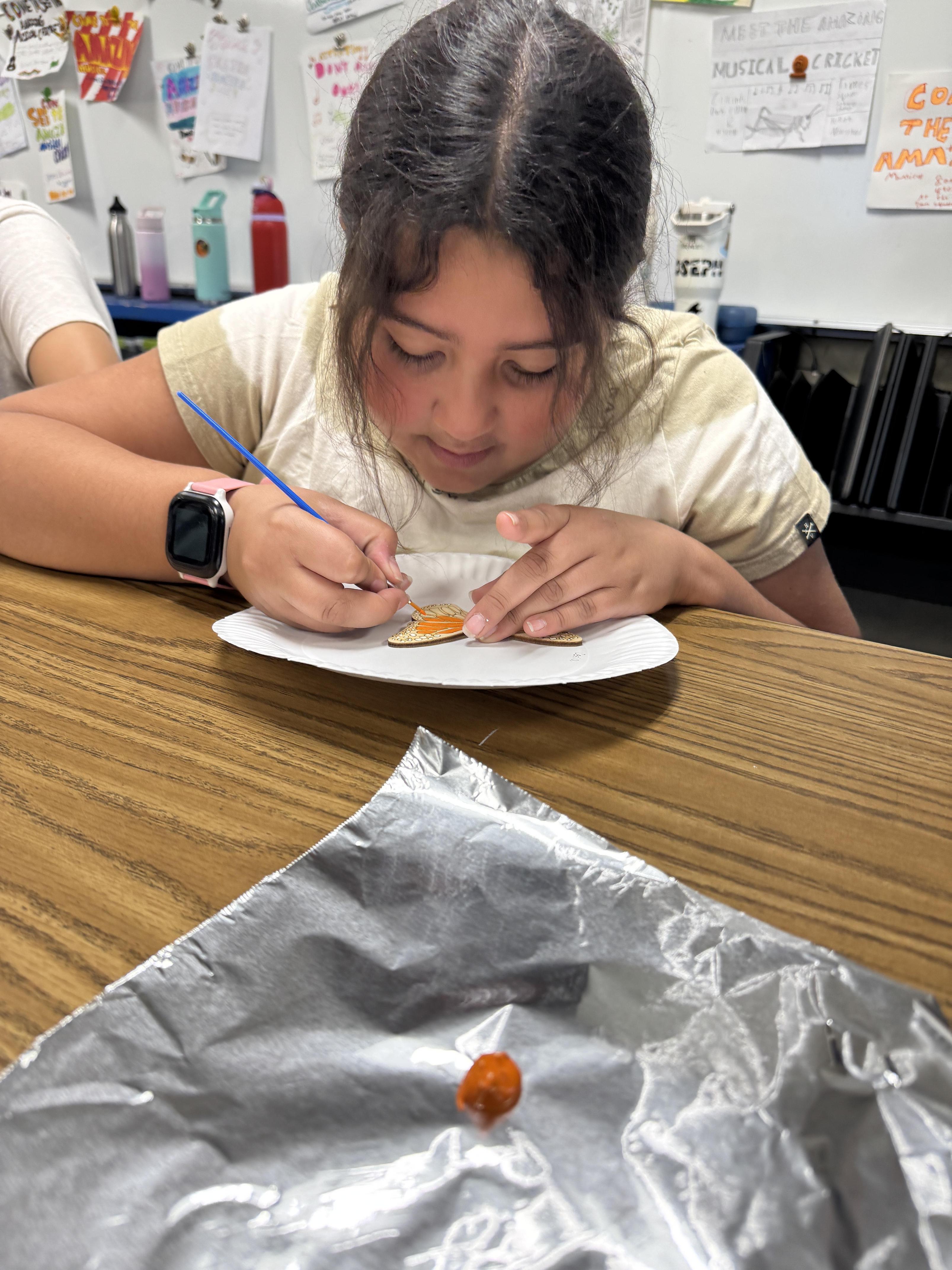 Students working on stewardship project