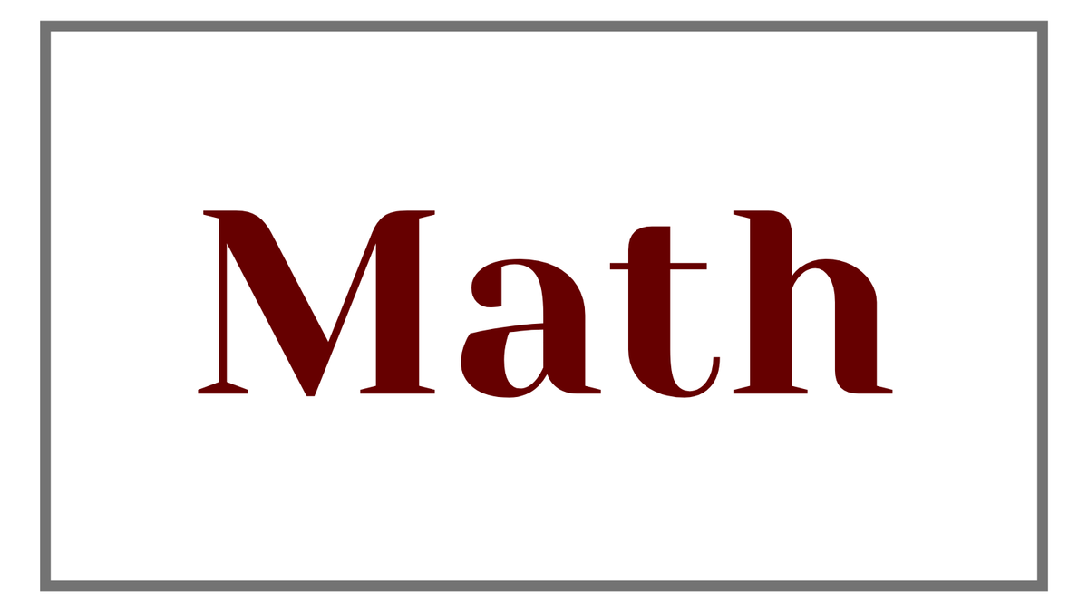 math subject label
