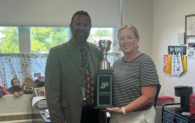 Jodi Baumberger and Dr. DeBoer with Governors Cup