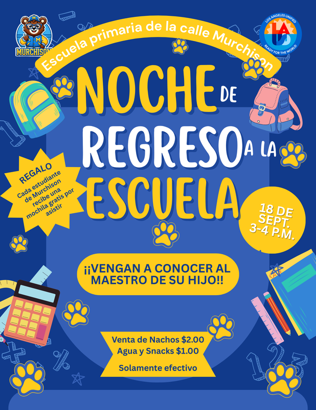 Back to School Night Spanish