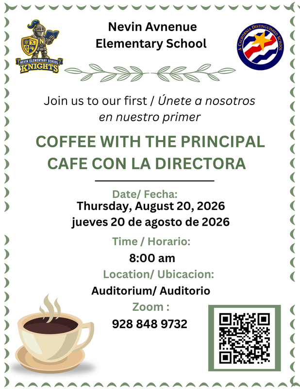Coffee with the principal