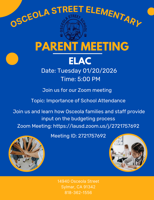 ELAC Meeting Flyer