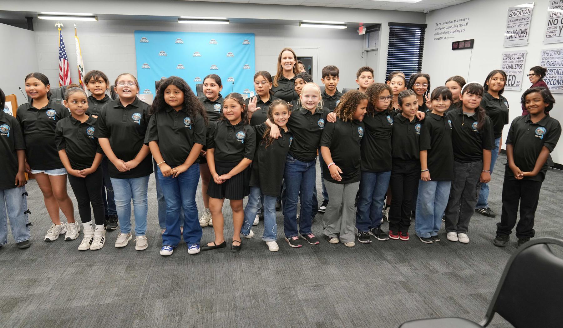 Rose Salgado Elementary Choir at SJUSD Board Meeting