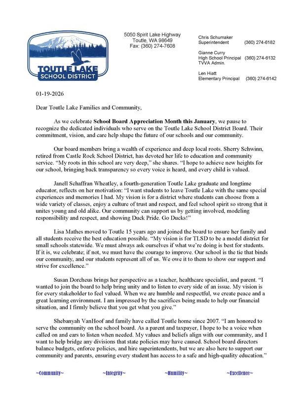 School Board Appreciation Month