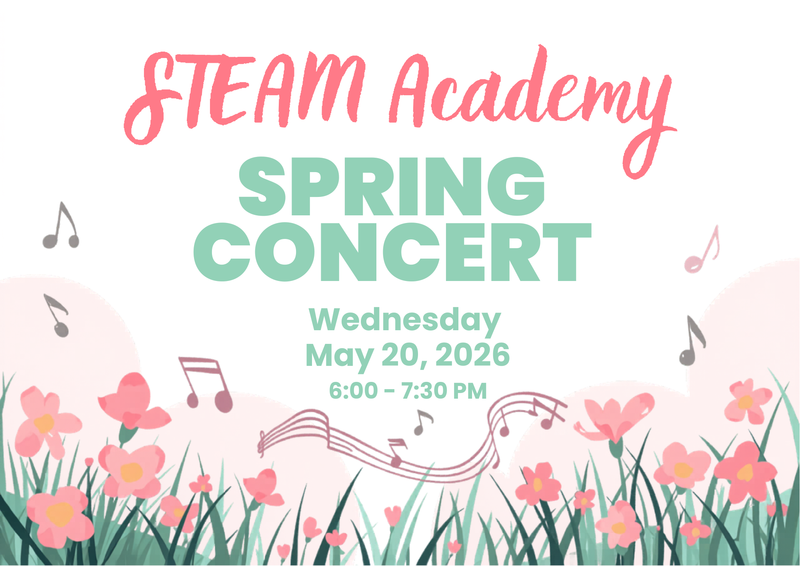 Join us for our Spring Concert on Wednesday, May 20th from 6:00–7:30 PM in the STEAM Cafeteria as our Musician Jaguars showcase their hard work and talent through a night of exciting performances.