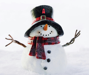snowperson with scarf