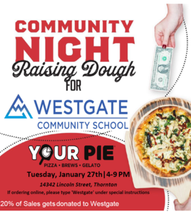 Your Pie January 27th Spirit Night