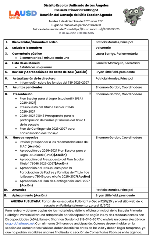 School Site Council (SSC) Featured Photo
