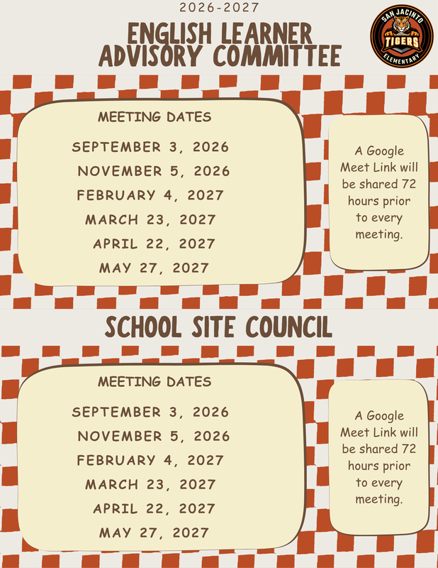 26-27 ELAC/SSC Dates