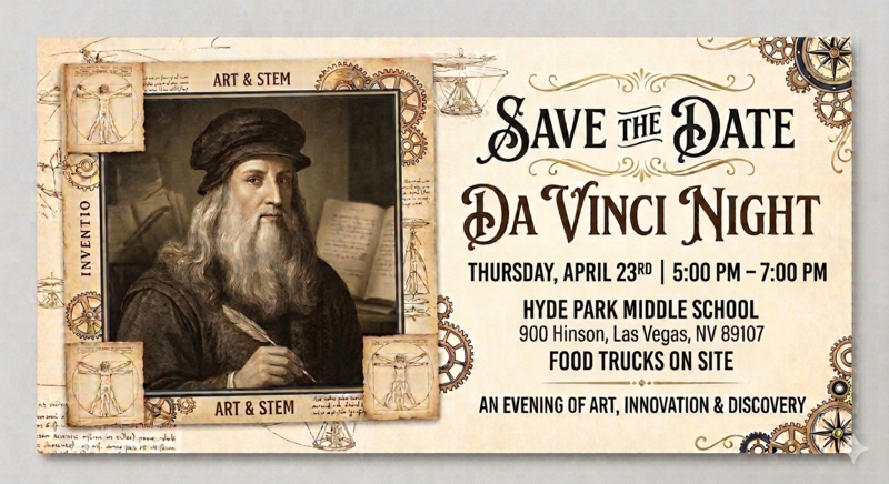 Save the Date - Da Vinci Night Featured Photo