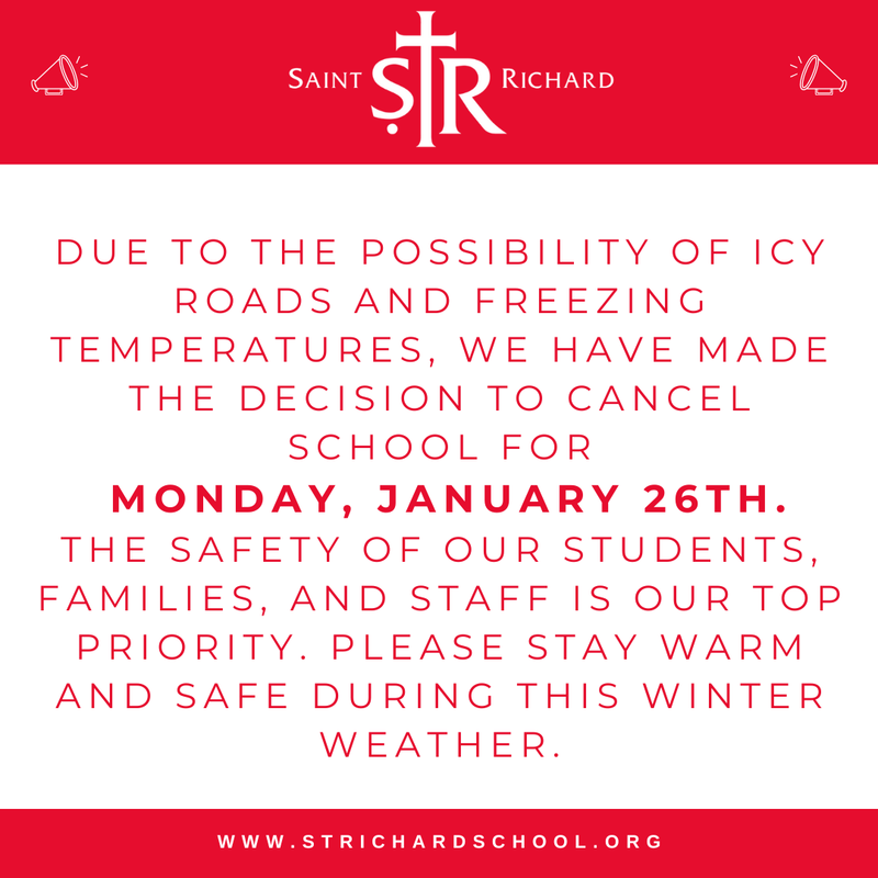 School Closed Monday, January 26th Featured Photo