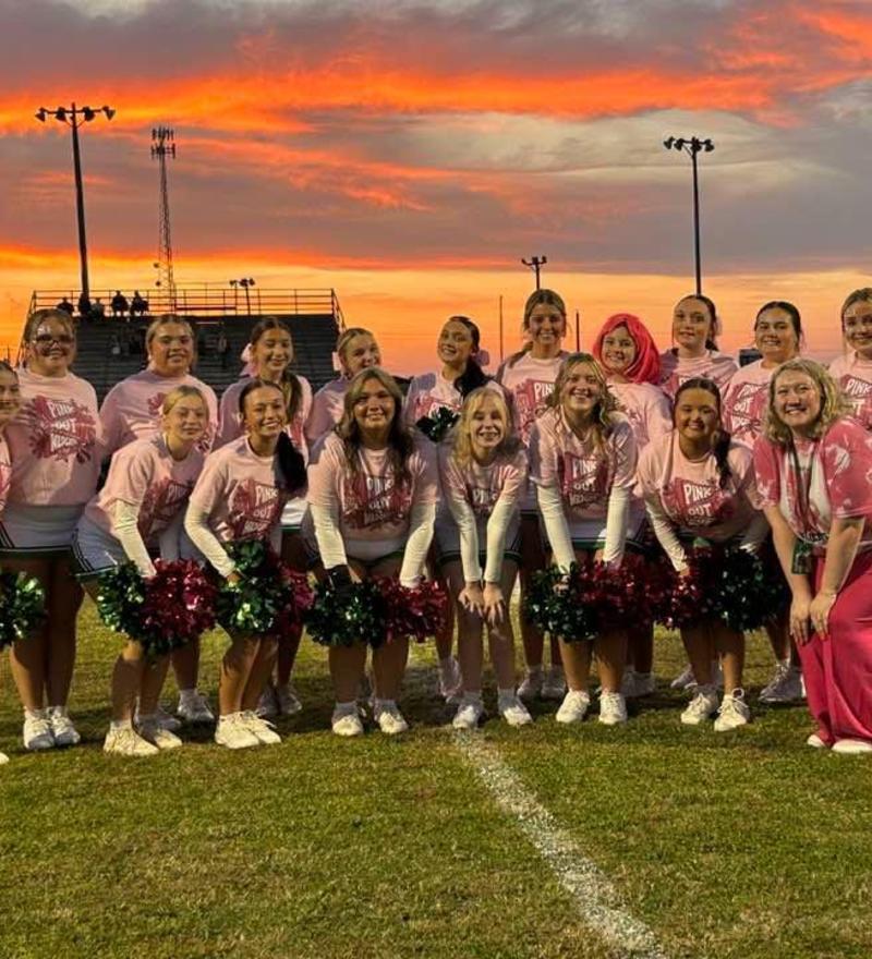High School Cheer pink-out