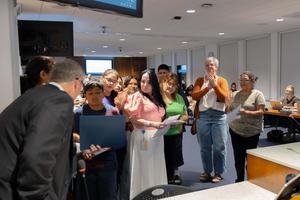 Support at board meeting