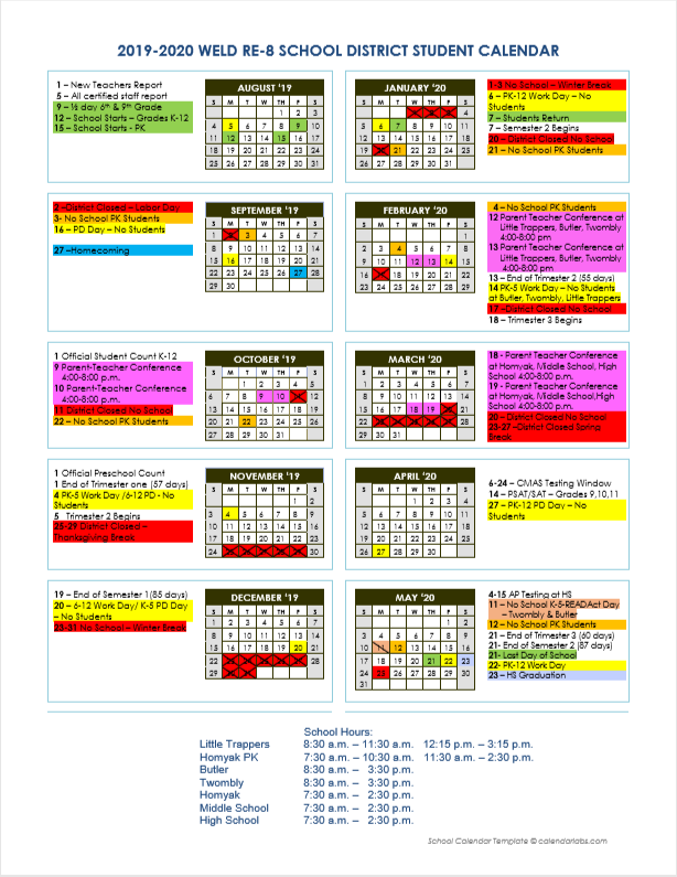 19.20 Student Calendar