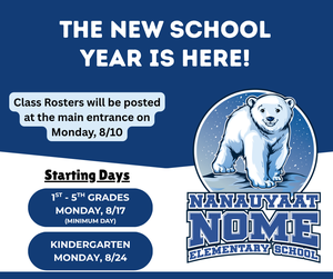 Beginning of school year information and important dates