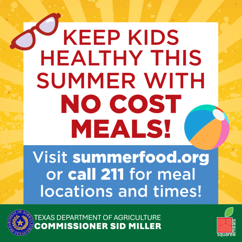 SUMMER MEALS INFO WITH SUNGLASSES