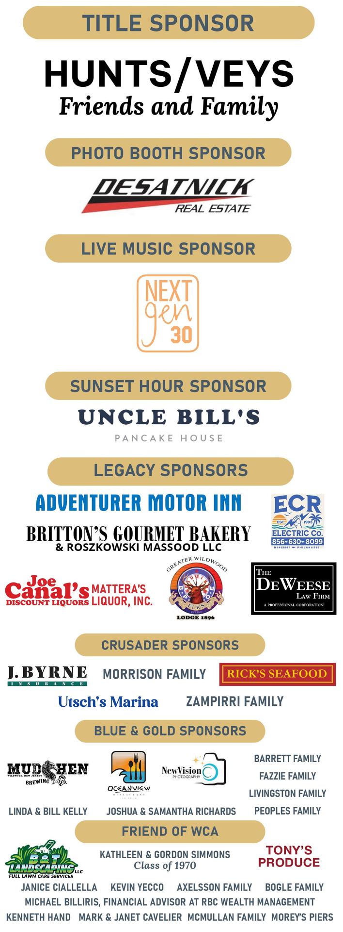 2026 crusaders by the sea sponsors