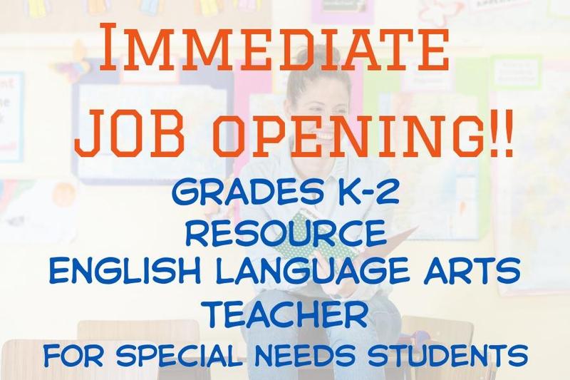 teacher reading to class - Resource English Language Arts Teacher, Immediate Opening, Grades K-2