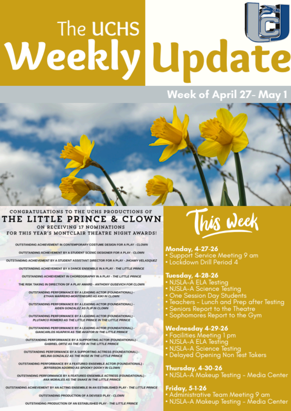 UCHS Weekly Update: April 27-May 1, 2026