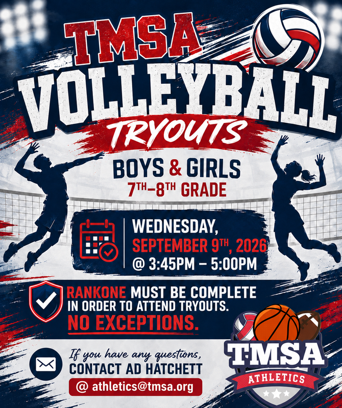 Date Change for TMSA Volleyball Tryouts Featured Photo