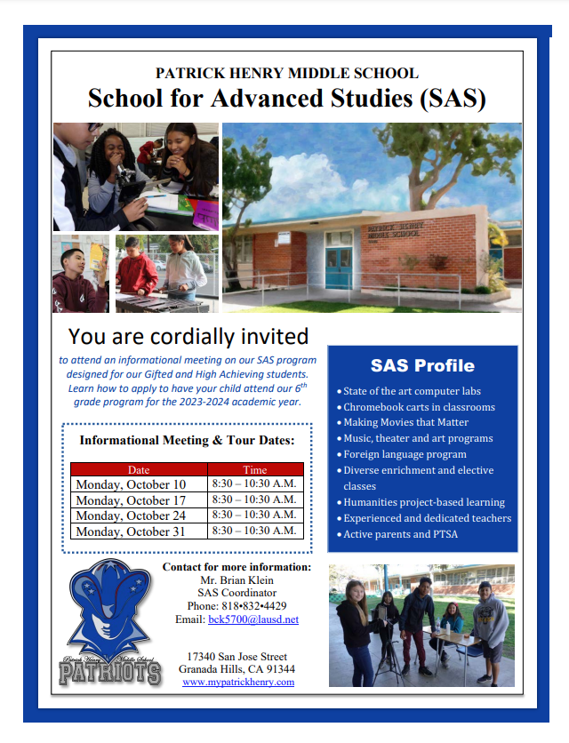 SAS Flyer English