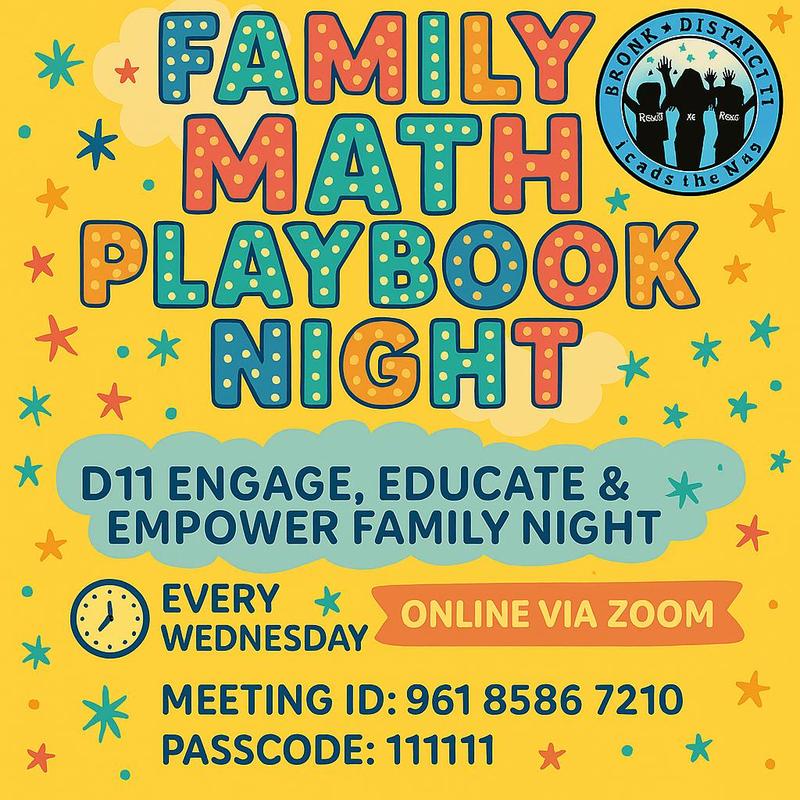 Family Math Playbook Night