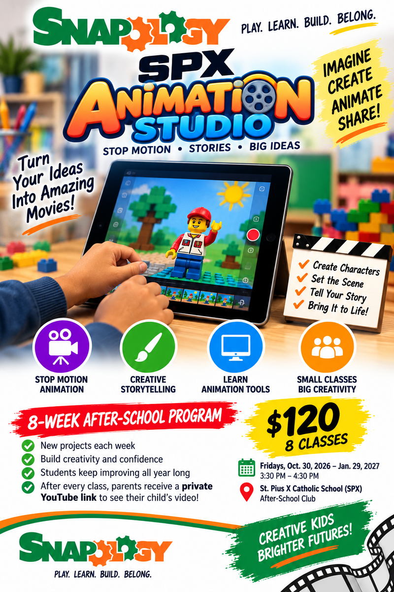 Snapology Animation Studio flyer