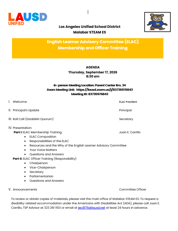 Agenda