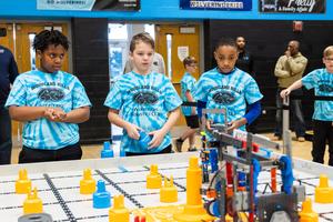 Elementary team competes in robotics