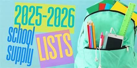 2025–2026 School Supply List Now Available! Thumbnail Image