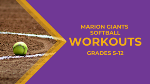 promo graphic - Giants softball workouts