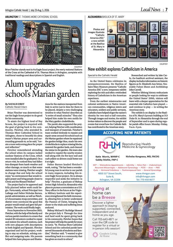 STM Alum upgrades Cathedral school’s Marian garden Featured Photo