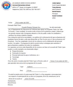 Annual Title I Meeting