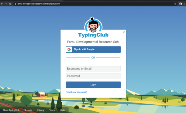 Typing club login page.png