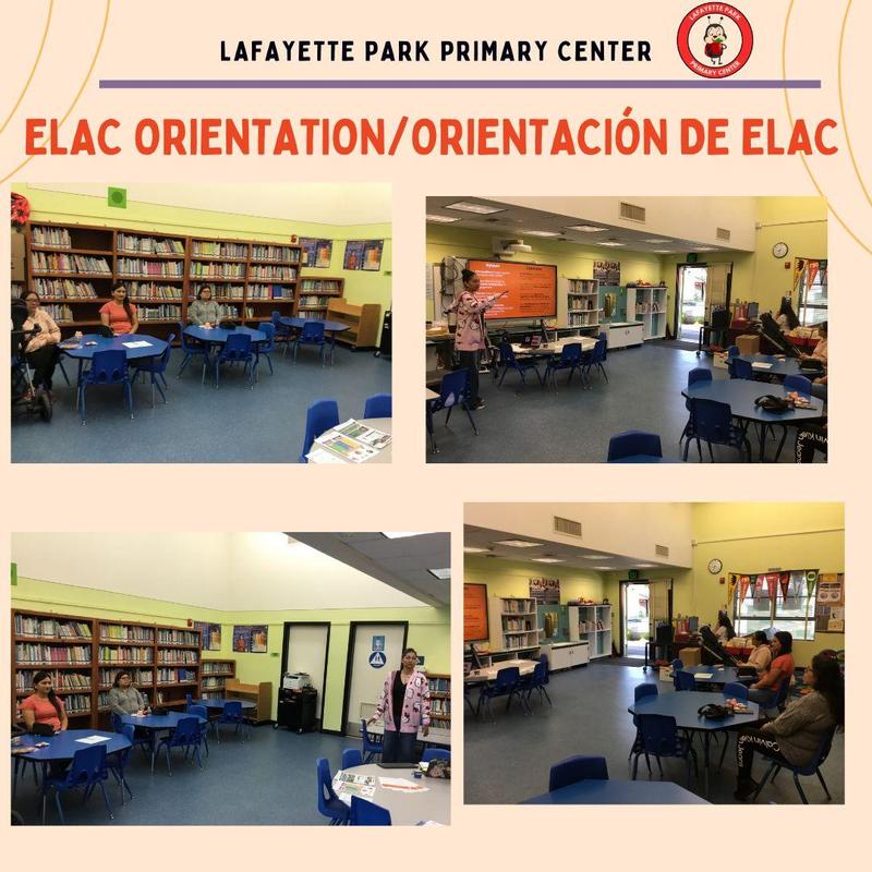 ELAC ORIENTATION/ORIENTACIÓN DE ELAC