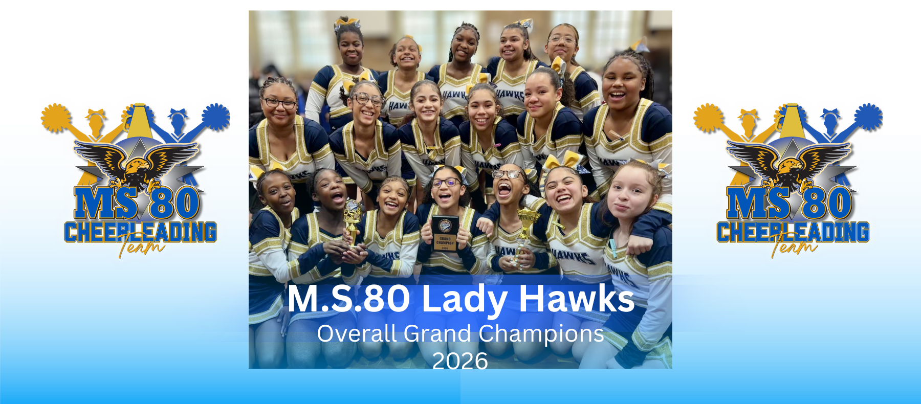 M.S.80 Cheerleading Championship Banner