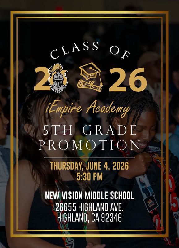 5th grade promotion ceremony flyer with details