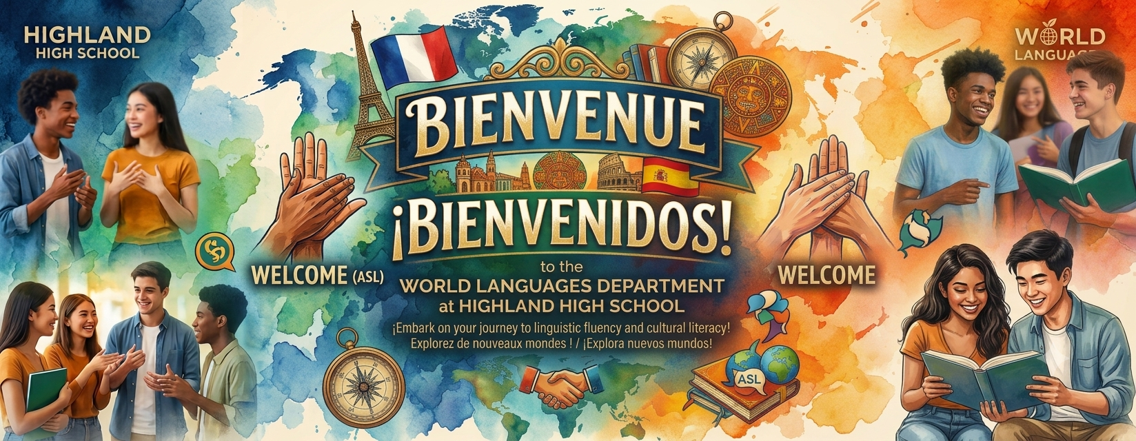 Welcome Message in ASL, French and Spanish