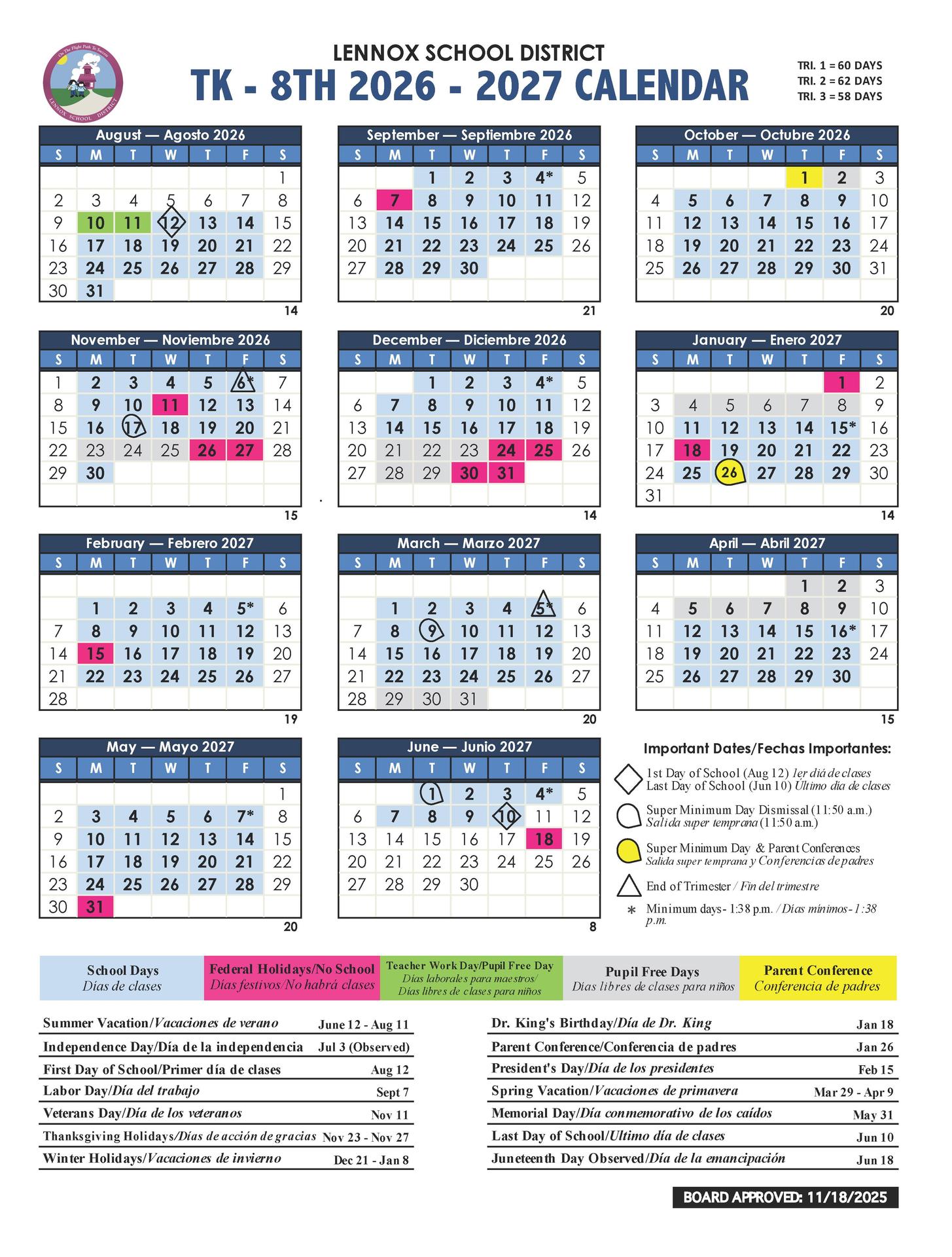 26/27 tk-8th school calendar