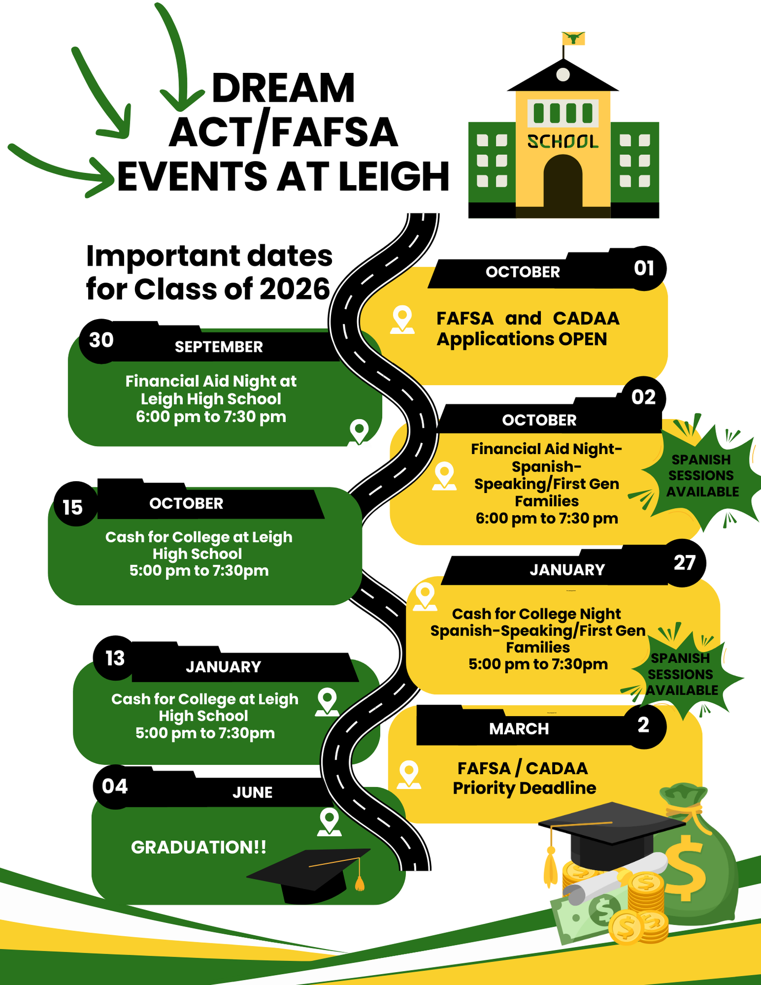 2025-26 LHS FAFSA  CADAA Roadmap Flyer Eng