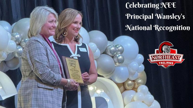 Northeast Elementary Principal Anita Wansley being recognized by the Mississippi Association for Secondary School Principals